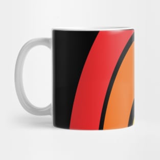 Rainbow arch (on black) Mug